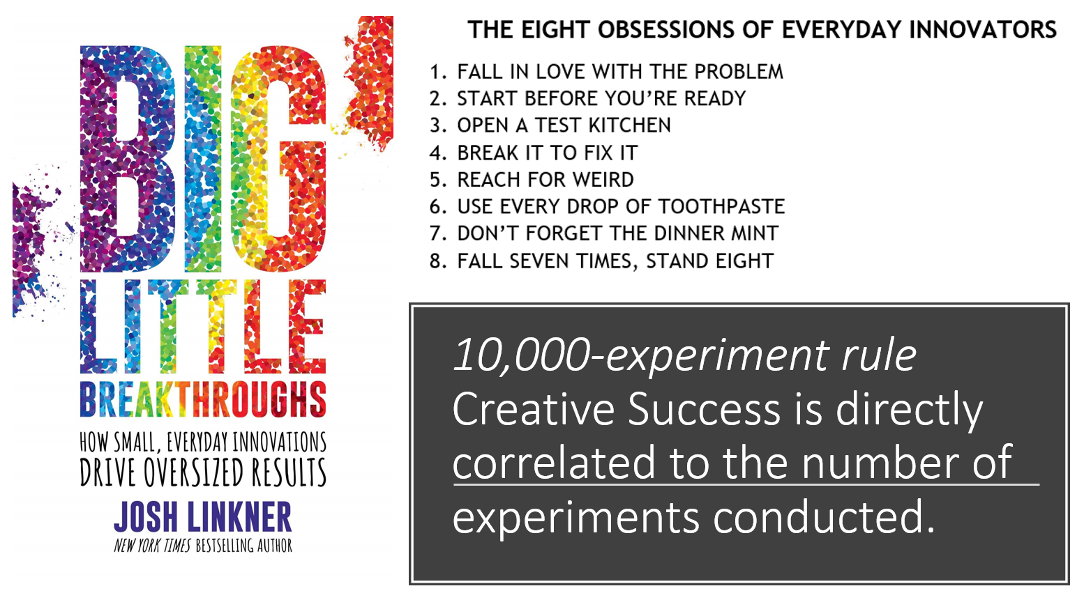 8 Obessions of Everyday Innovators - Big Little Breakthroughs Josh Linker-1