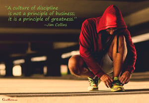 A culture of Discipline is not a principle of business Jim Collins Quote