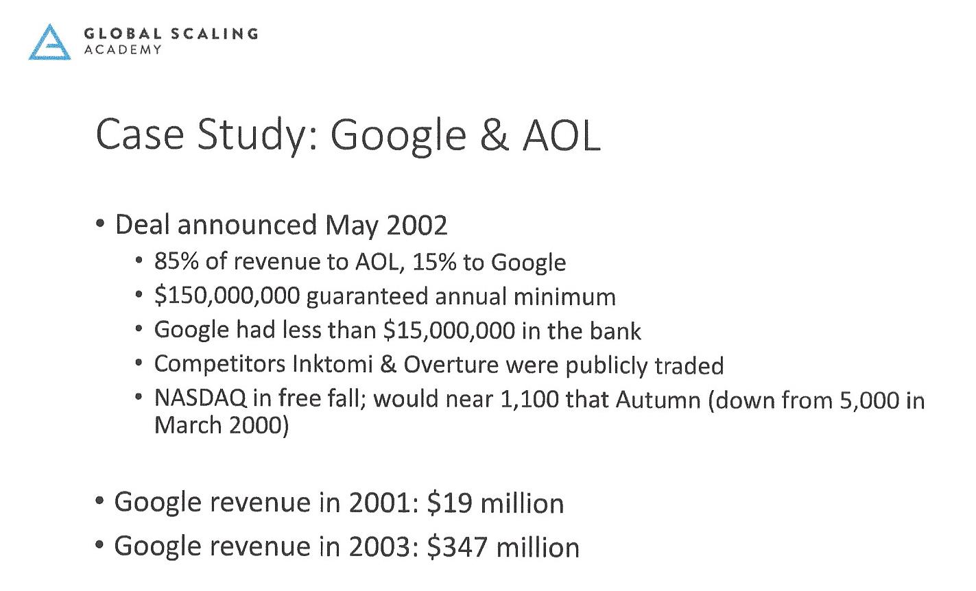 Blitzscaling Case Study Google & AOL