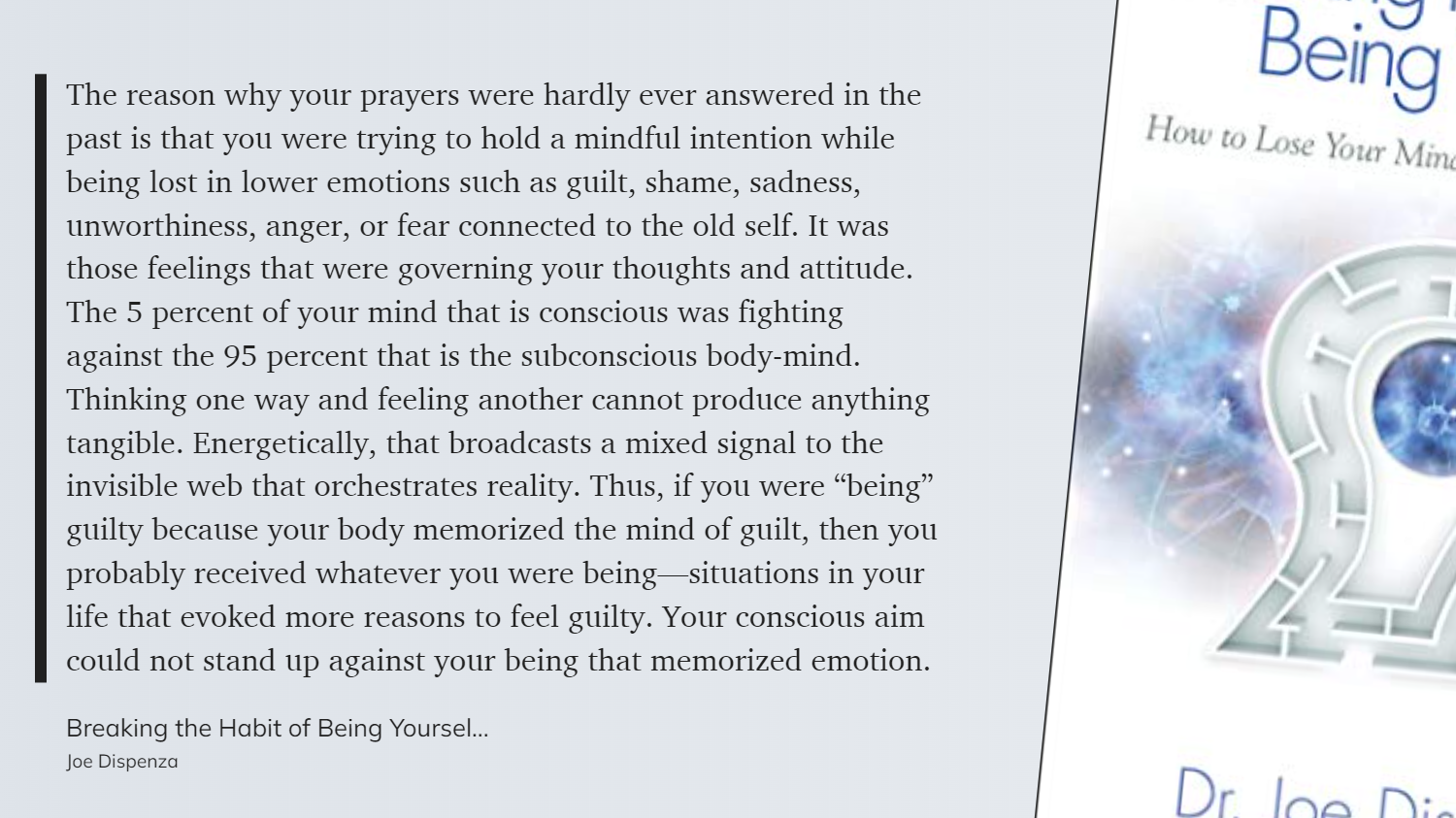Breaking the Habit of Being Yourself - The reason why your prayers were hardly ever answered-1