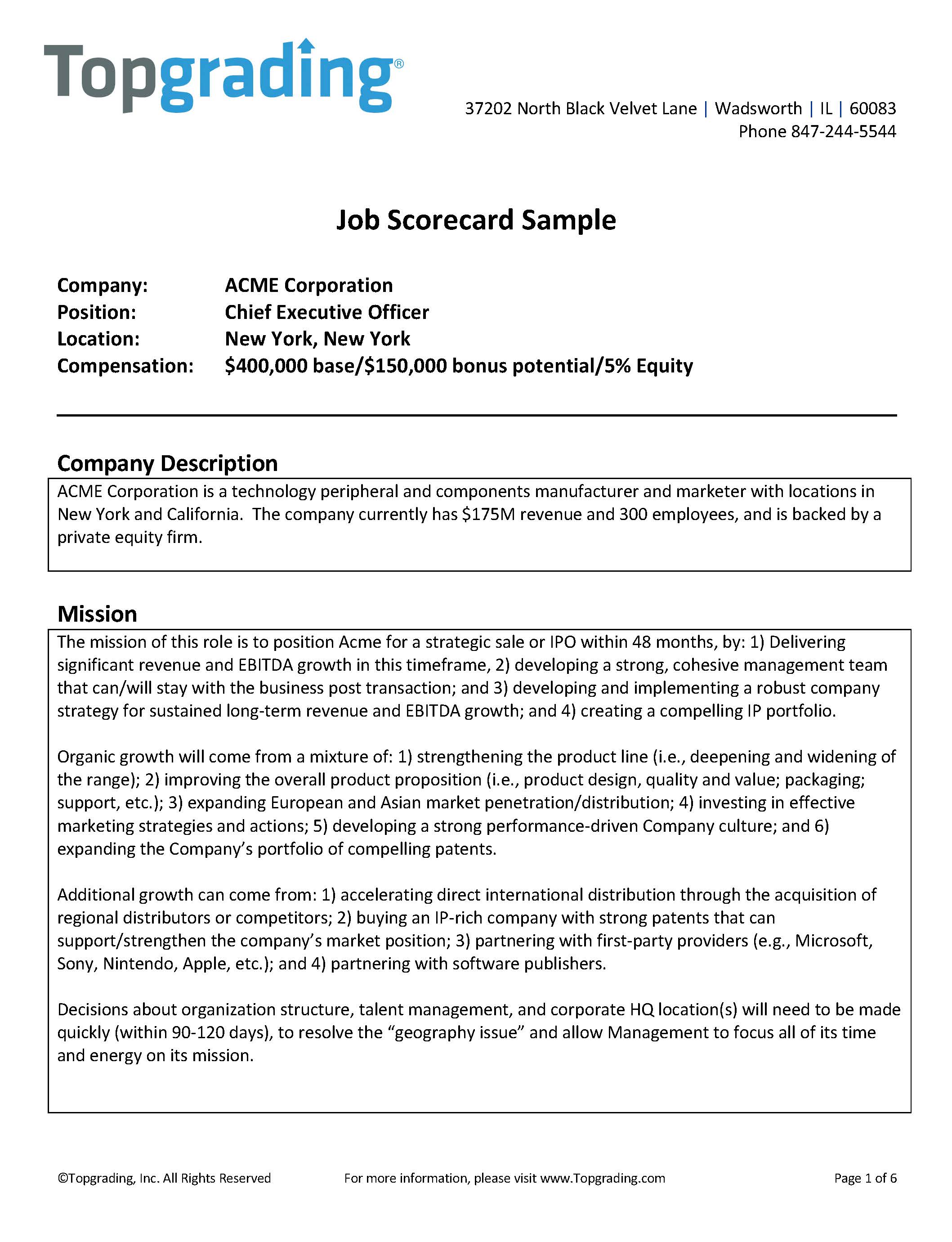 CEO Job Scorecard Sample_Page_1
