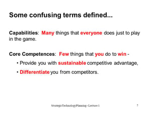 Capabilities vs Core Competences Playing to Win-1