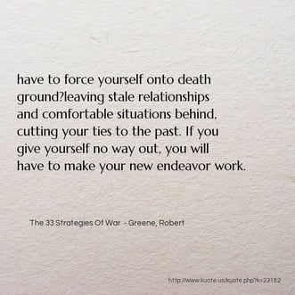 Death Ground Quote - 33 Strategies of War - Greene