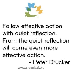 Follow Effective Action with Quiet Reflection - Tom Peters