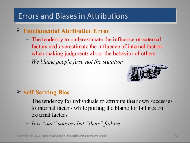 fundamental attribution error actor observer bias