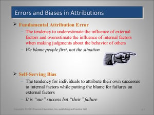 Fundamental Attribution Error.  bias