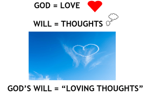 GOD’S WILL = “LOVING THOUGHTS”