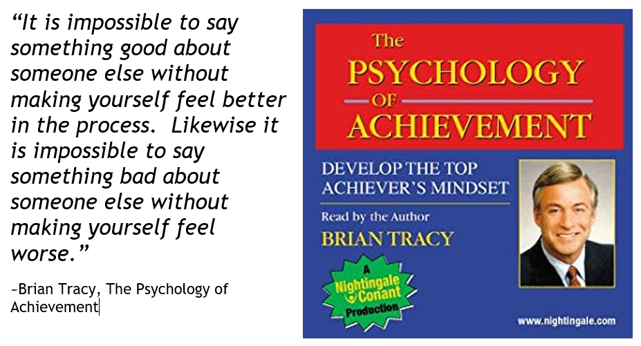 Its Impossible to say something Good (Brian Tracy - Psych of Achieve)
