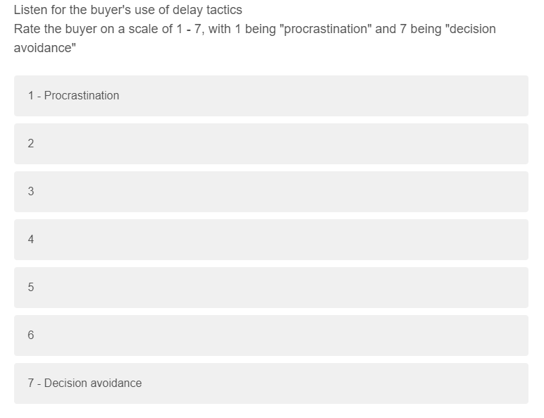 JOLT Effect Indecision Gauge - Q #4 Use of Delay Tactics 