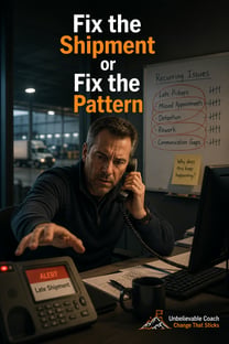Leadership Reality - Fix the shipment or fix pattern 5-04-26