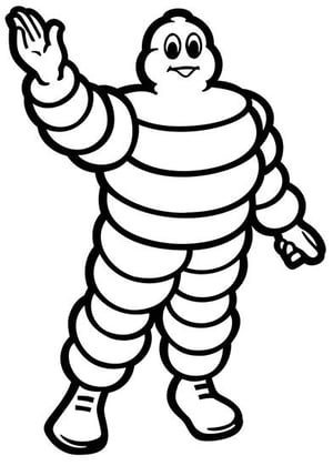 Michelin Guy waving