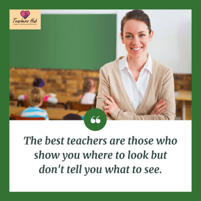 The best teachers are those who show you where to look, but dont tell you what to see.