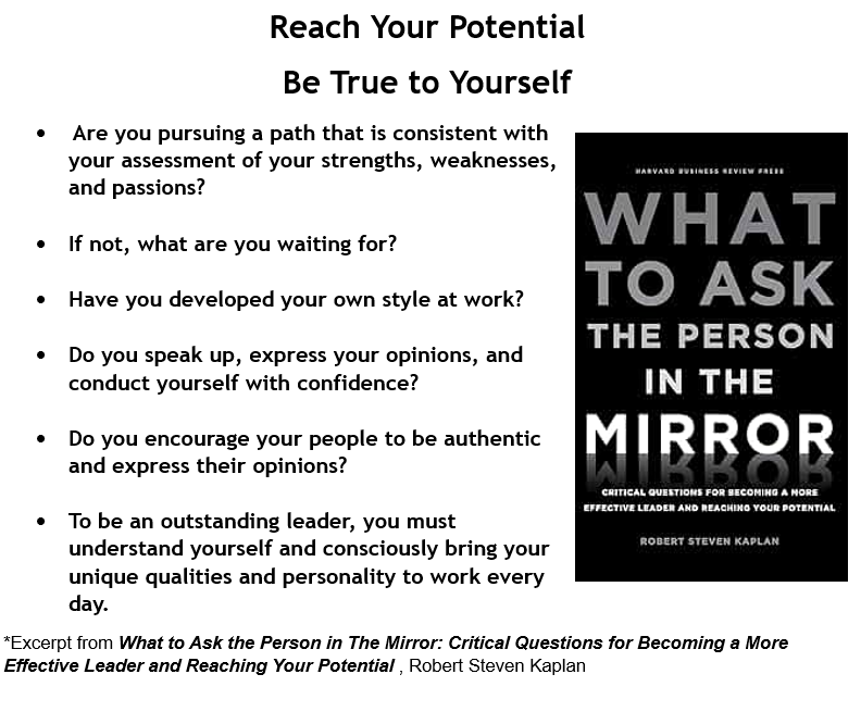 Reach Your Potential - Be True to Yourself - What to Ask the Person in the Mirror 