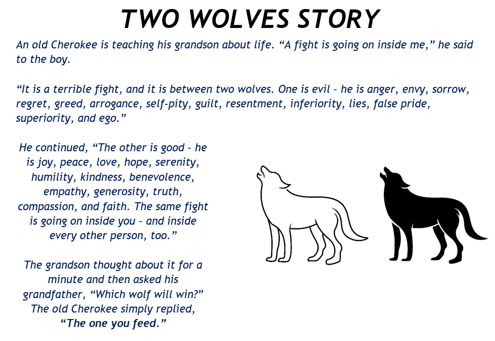 TWO WOLVES STORY - “The one you feed.”-1