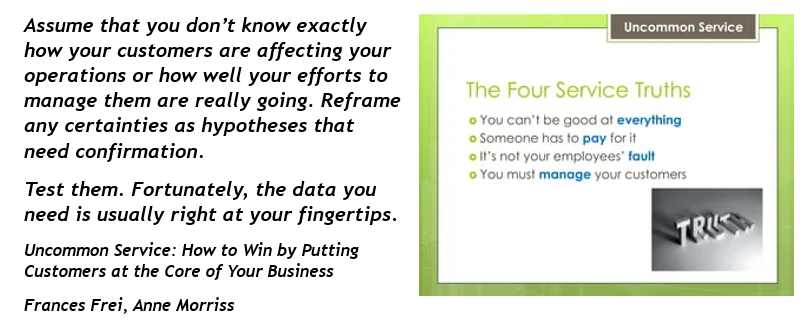 UNCOMMON SERVICE - Dont know how your customers affect your operations - reframe - discover-Test - Data