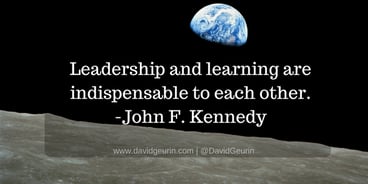 leading and learning - JFK Quote