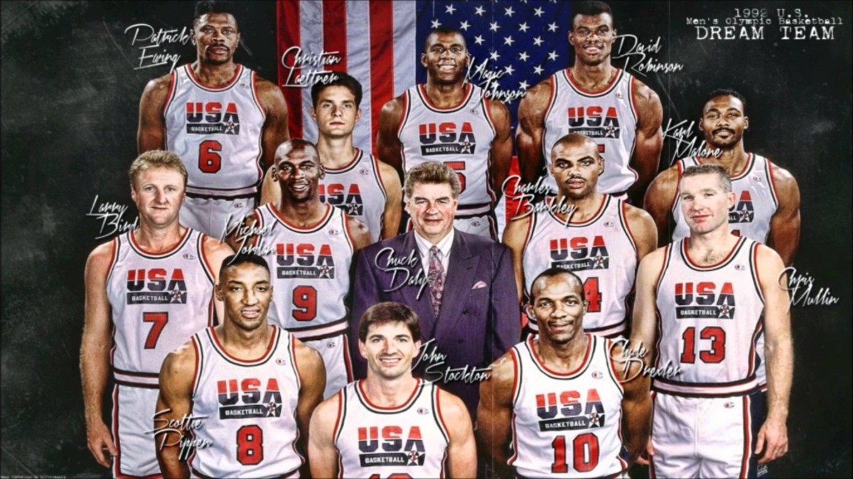 Awesome Artifacts 1992 USA Basketball The Dream Team Signed Jersey Michael Jordan, Scottie Pippen, Karl Malone, Chuck Daly, Magic Johnson Signed with Proof by Awesome